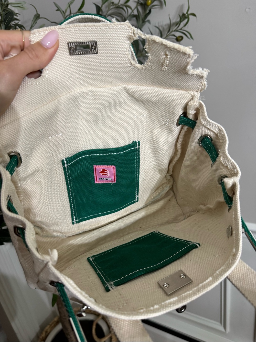 Sunwin Madaket Small Classic Tote Bag Green - Picture 7 of 7